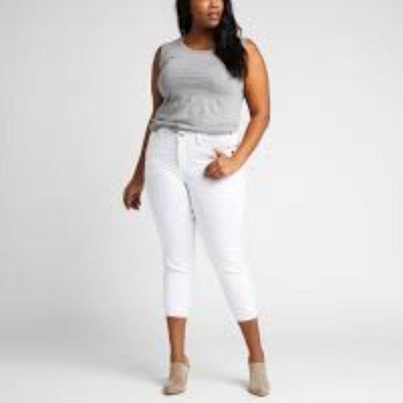 silver avery skinny crop